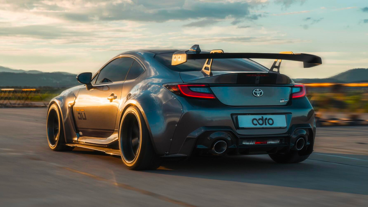 Winged Toyota Gr86 Looks Slammed And Widebody Ready For Initial D Night ...