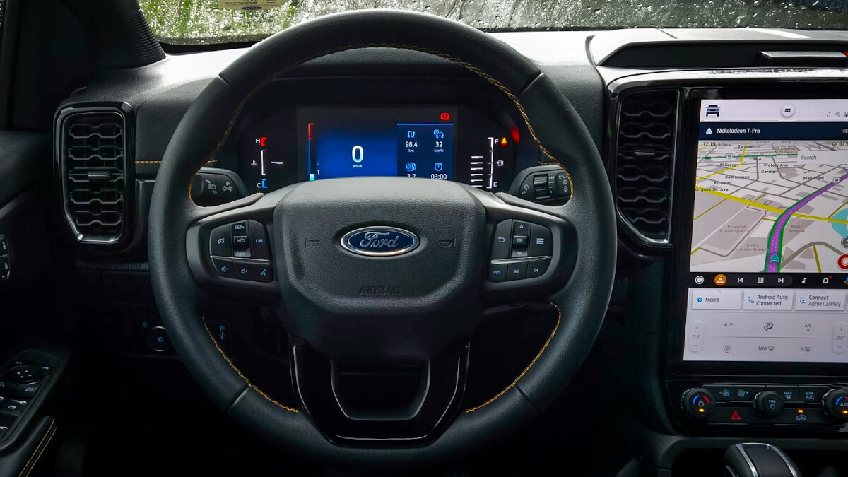 Steering wheel of the 2023 Ford Ranger Wildtrak 4x2