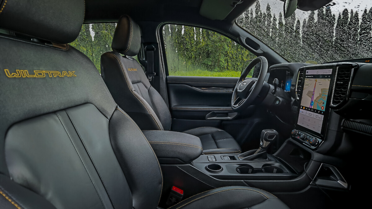 Front seats of the 2023 Ford Ranger Wildtrak 4x2