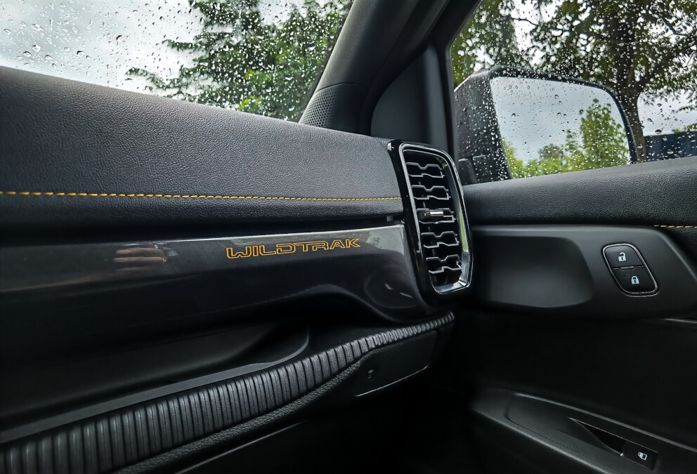 Passenger-side dashboard of the 2023 Ford Ranger Wildtrak 4x2