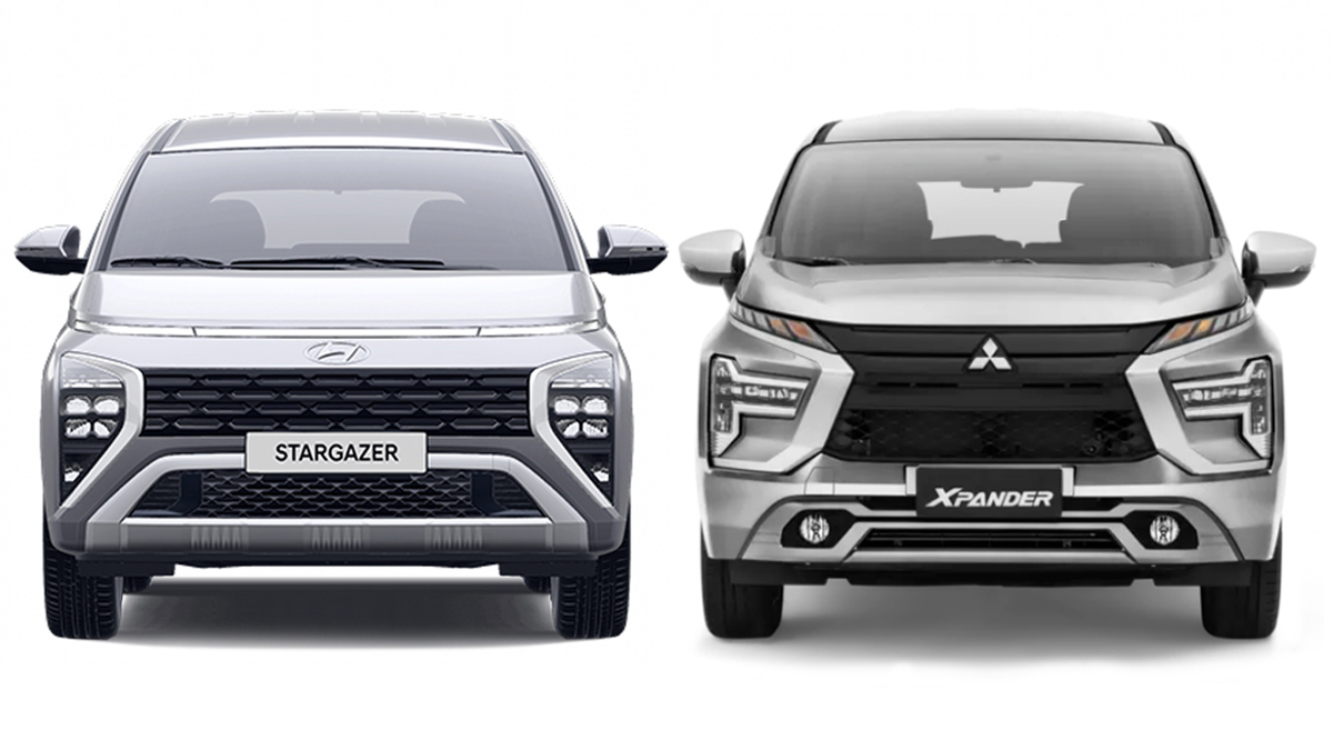 Hyundai Stargazer side-by-side with the Mitsubishi Xpander