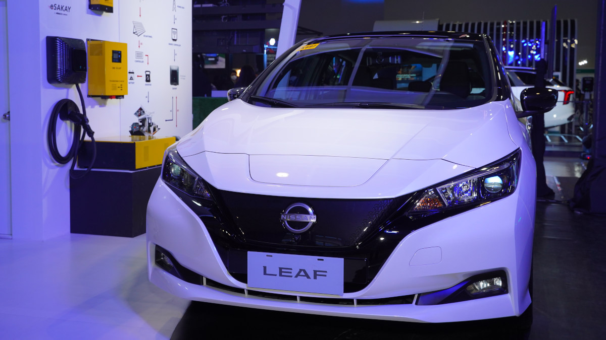 Nissan Leaf at the Nissan Philippines PH EV Summit booth