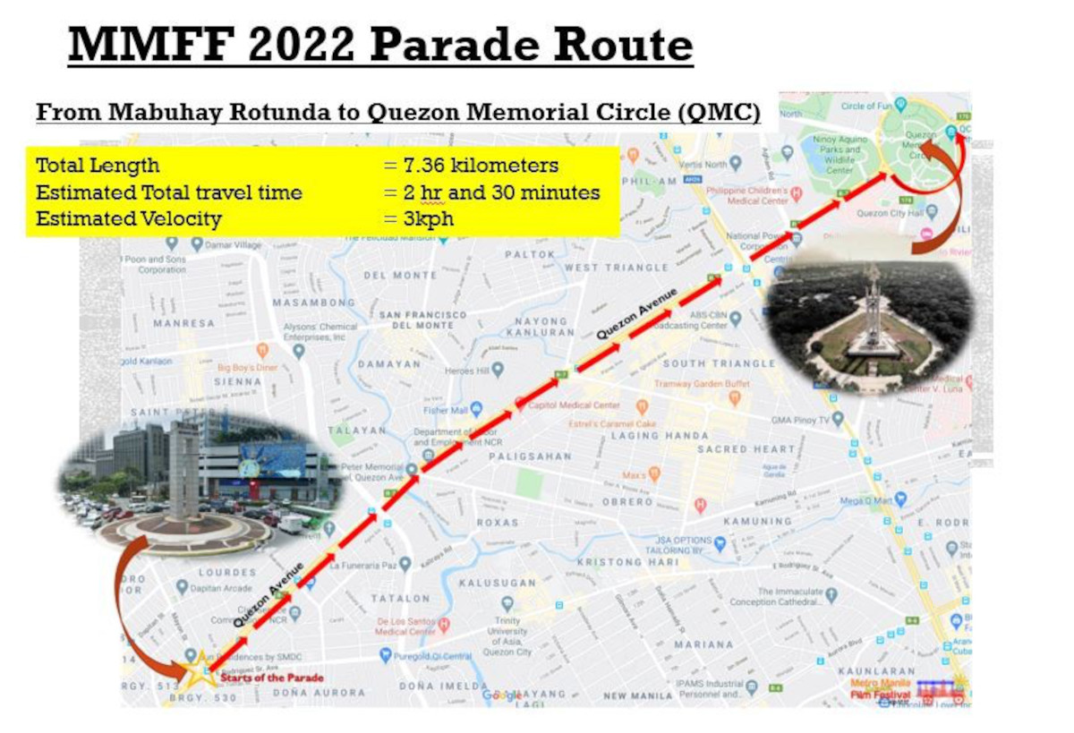Image of the MMFF parade route