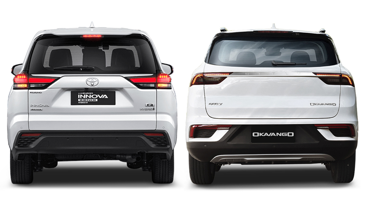 Toyota Innova 2023 vs. Geely Okavango: Size comparison