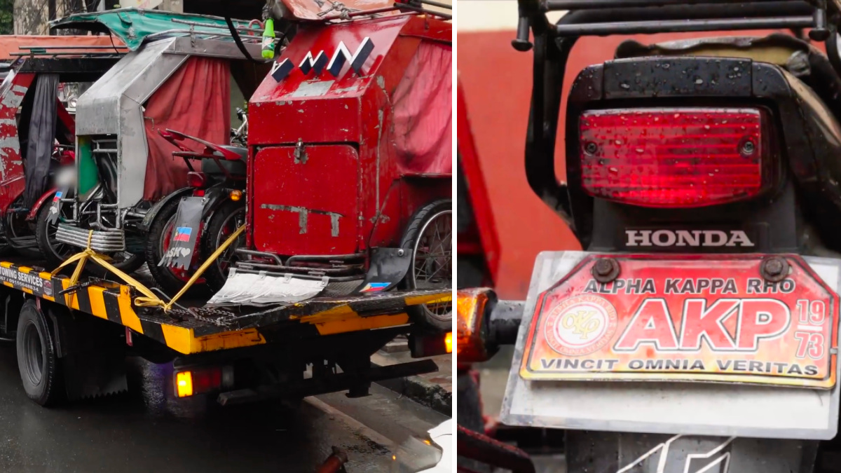 tricycles with no license plates caught illegally parked in manila city