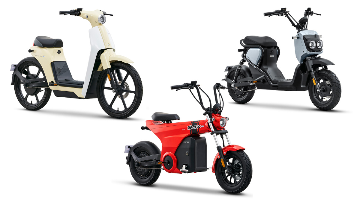 Honda Cub e:, Honda Dax e:, and Honda Zoomer e: e-bikes from China