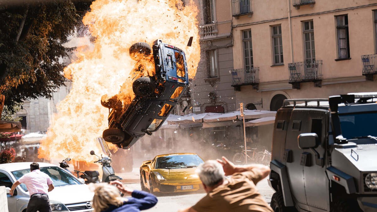 Car explosion scene from ‘Fast X’