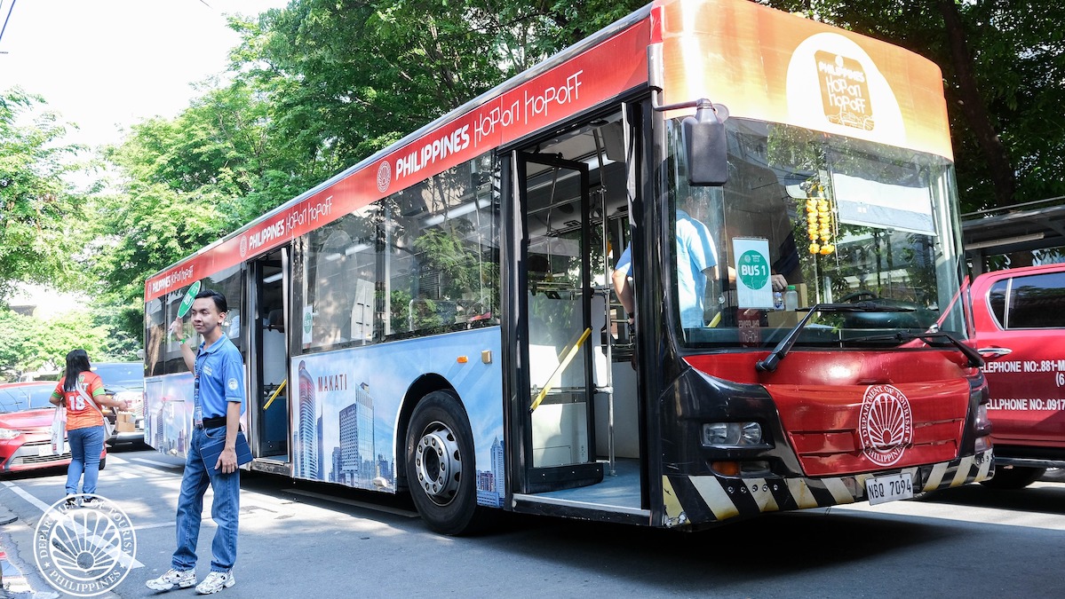 Image of the Philippines Hop-On Hop-Off bus set to provide tours in Makati City