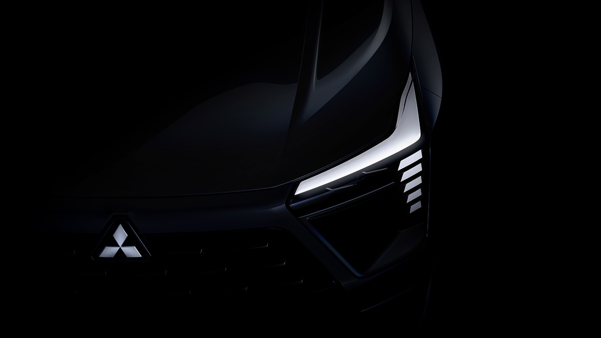 Teaser image of Mitsubishi’s upcoming compact SUV based on the XFC Concept