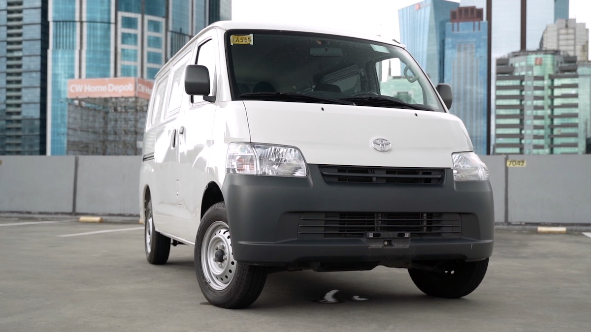 Front quarter view of the Toyota Lite Ace Panel Van