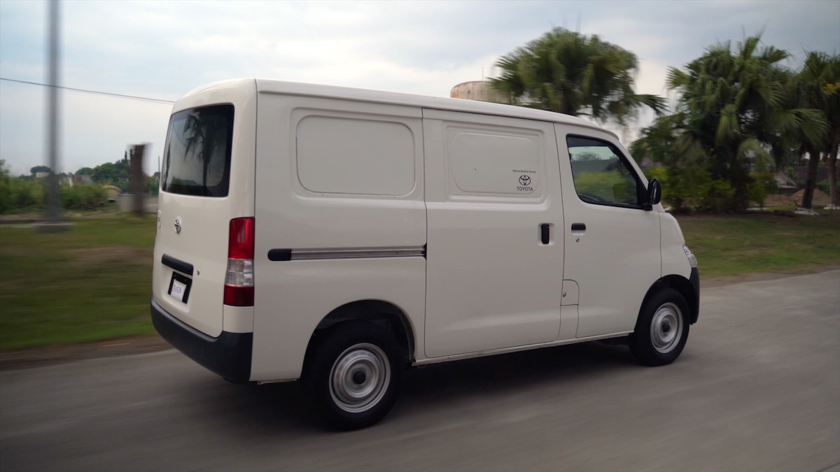 Rear view of the Toyota Lite Ace Panel Van