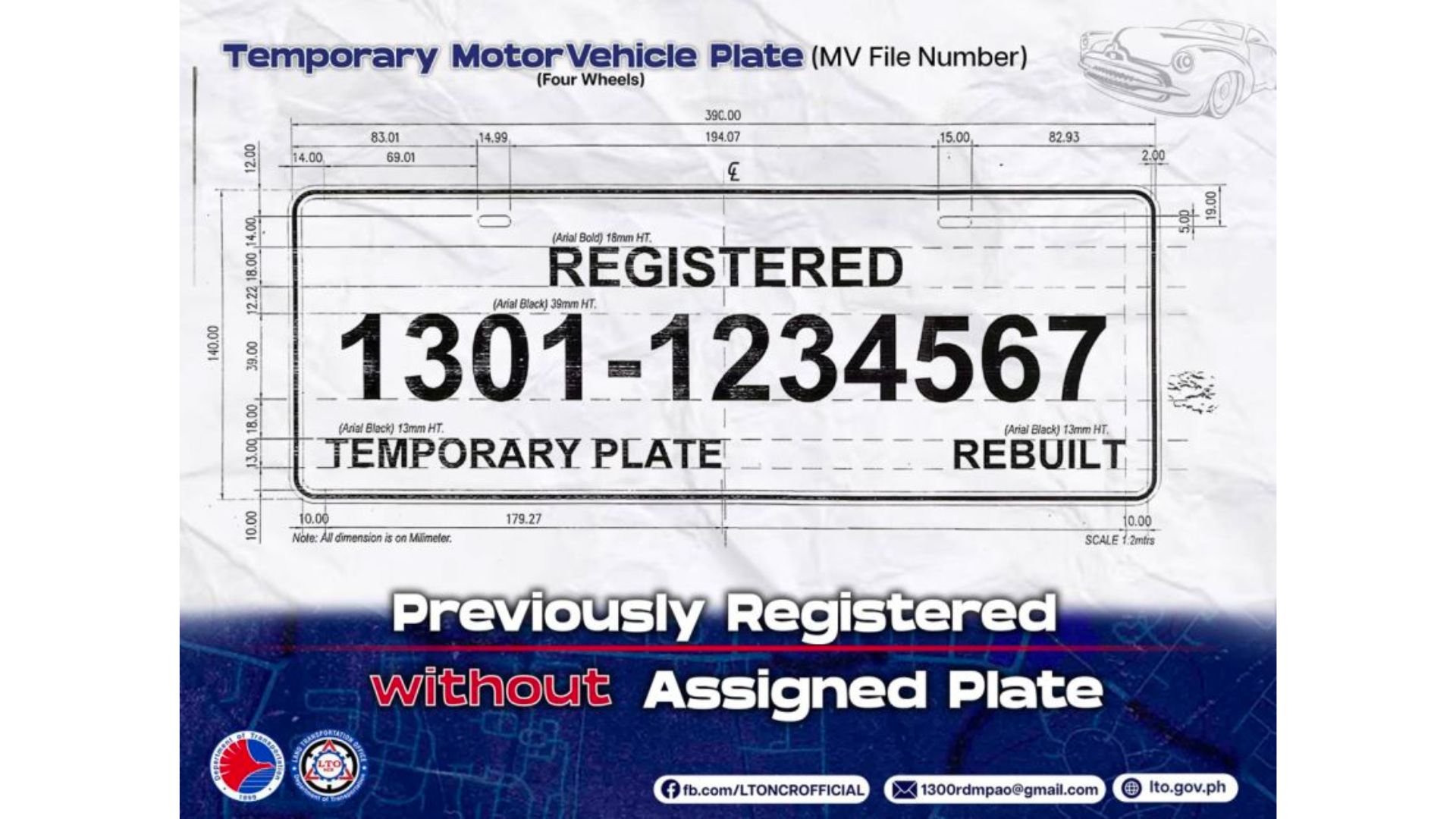 Lto Releases New Regs For Temporary And Improvised Plates 2295