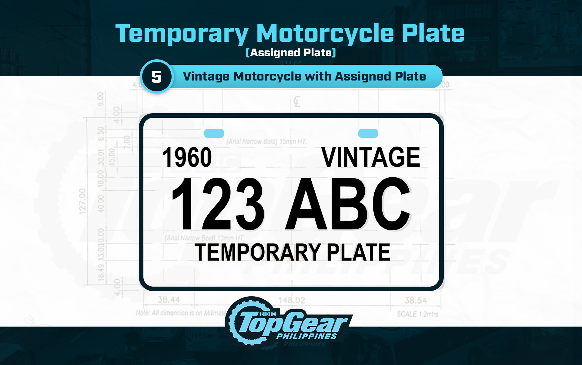ontario motorcycle license plate dimensions