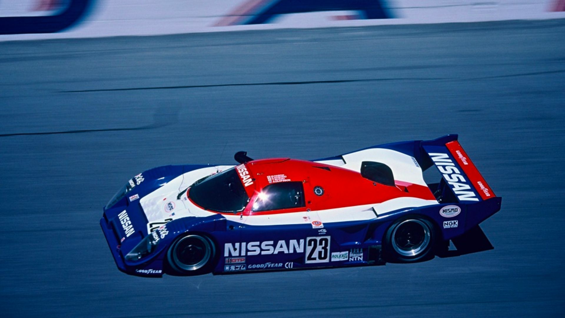 Nissan number 23 on race car