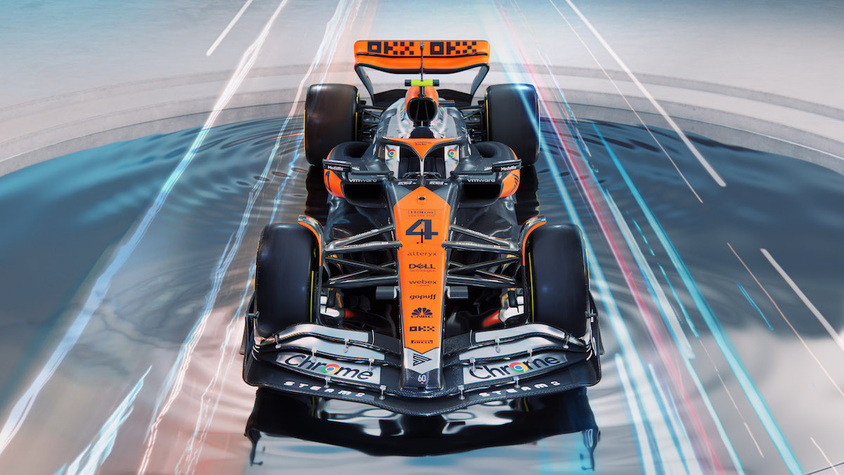 McLaren running Chrome livery at 2023 British GP