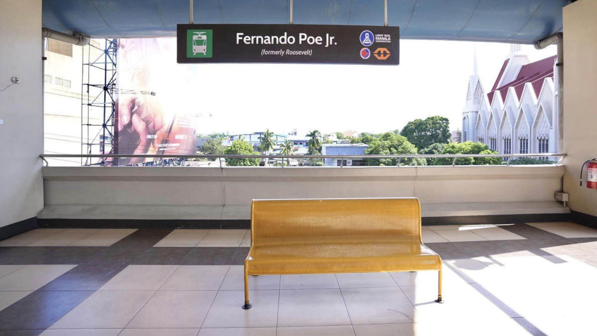 Unveiling of the new Fernando Poe Jr. Station signage on the LRT-1 line, replacing the Roosevelt Station name