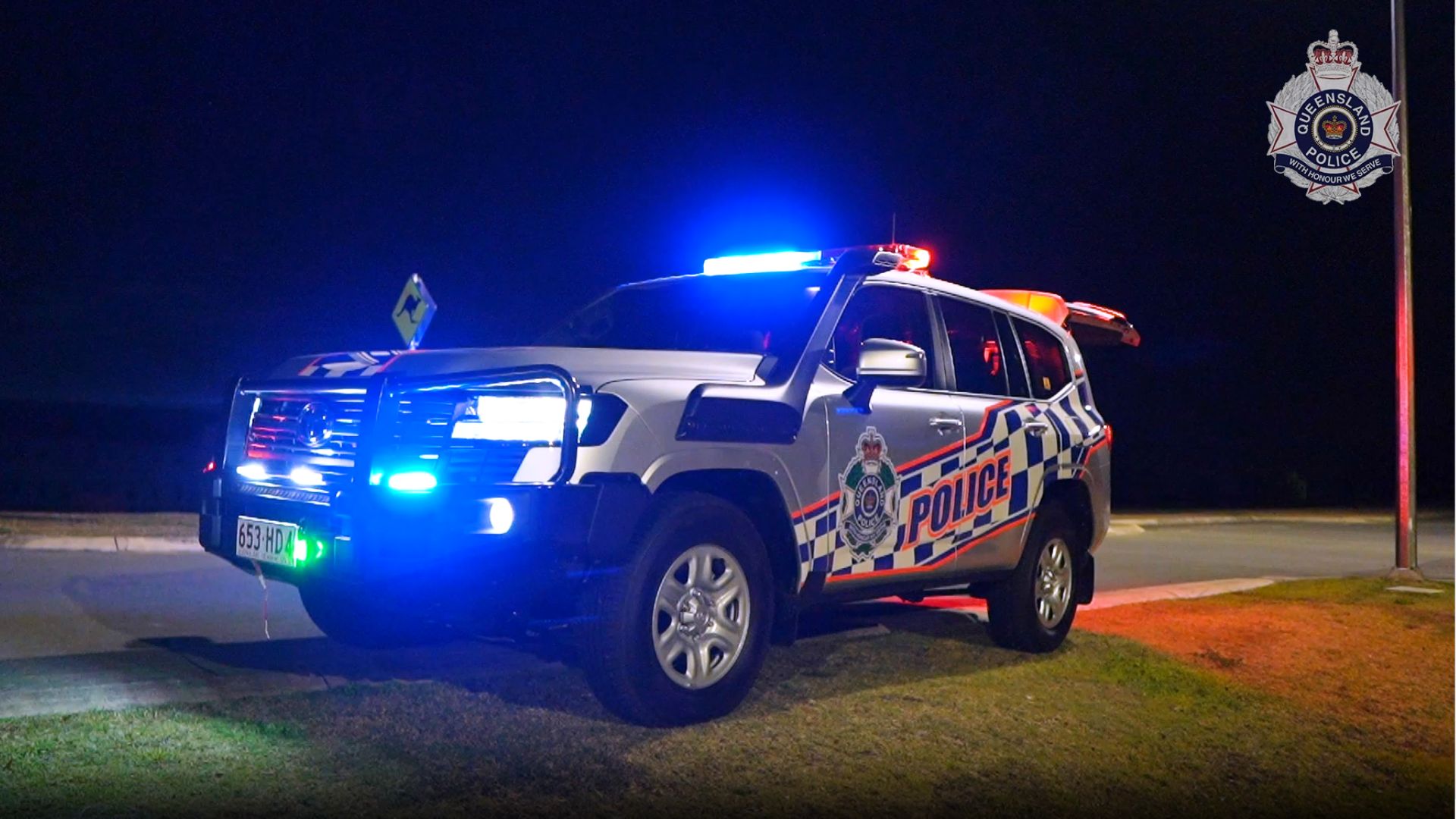 The Toyota Land Cruiser police vehicle for the Queensland Police Service