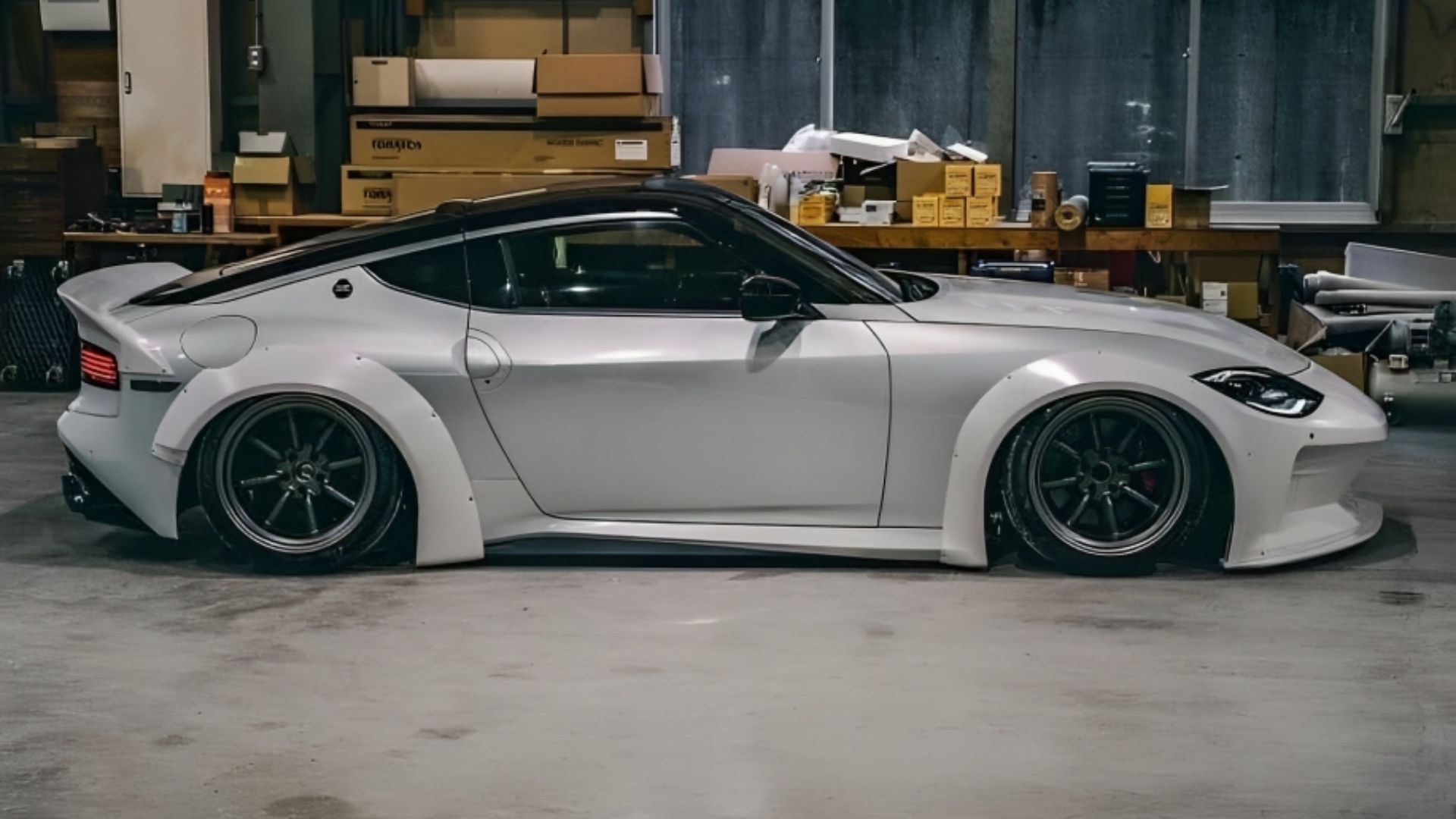 The Nissan Z gets the Liberty Walk treatment