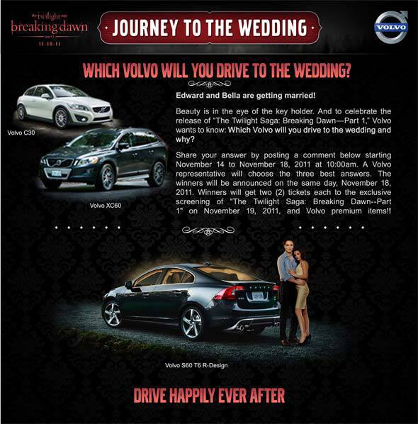 Which Volvo will you drive to Bella and Edward's wedding?