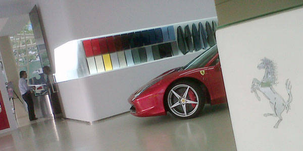 Ferrari showroom at Bonifacio Global City