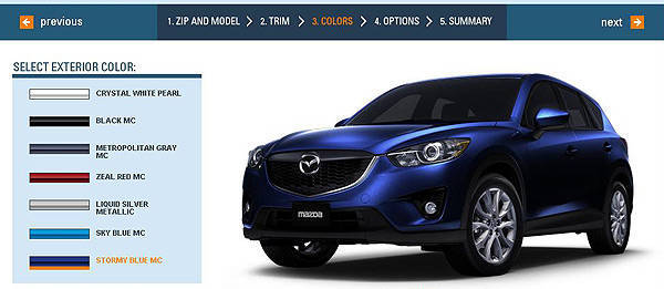 Mazda Cx 5 Configurator Goes Online