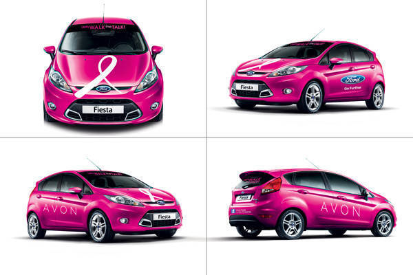 Pink Ford EcoSport joins Avon event for breast cancer awareness