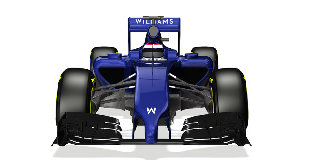 Williams' 2014 Formula 1 car shows its nose