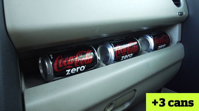 How many soda cans the Honda Pilot carry?
