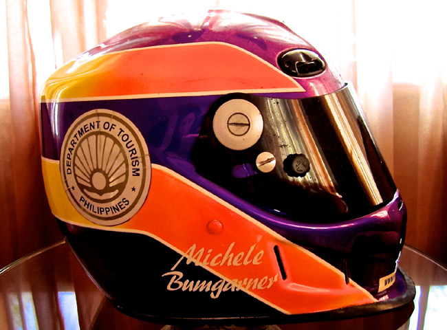Michele Bumgarner's helmet color design evolution