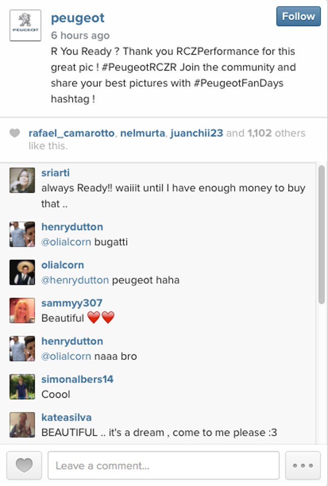 Peugeot on Instagram
