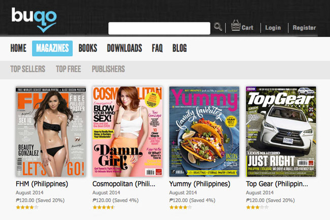 Top-selling magazines on Buqo