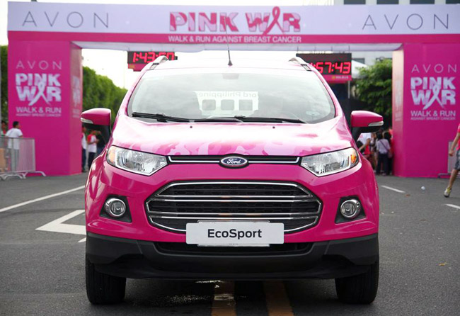 Pink Ford EcoSport joins Avon event for breast cancer awareness