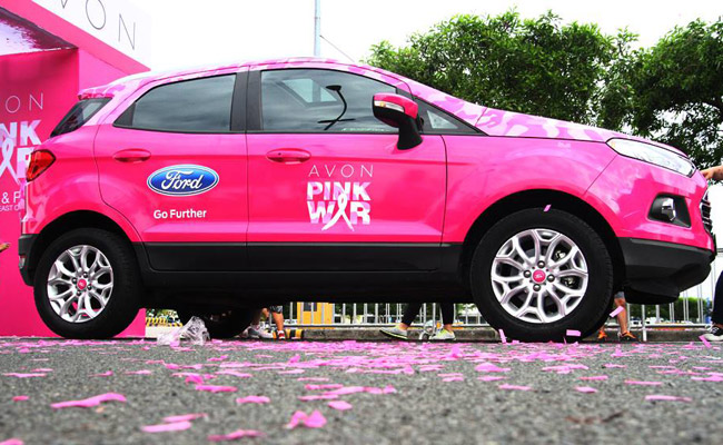 Pink Ford EcoSport joins Avon event for breast cancer awareness