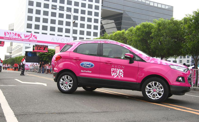 Pink Ford EcoSport joins Avon event for breast cancer awareness