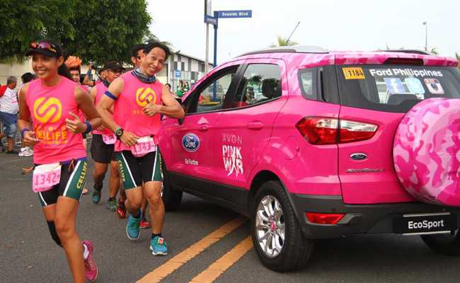 Pink Ford EcoSport joins Avon event for breast cancer awareness