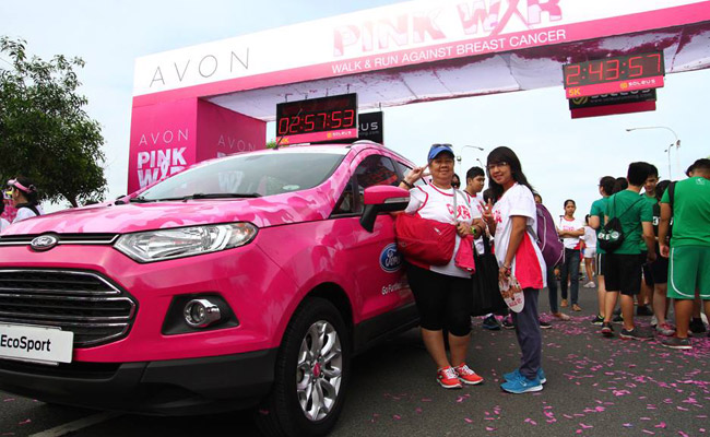 Pink Ford EcoSport joins Avon event for breast cancer awareness