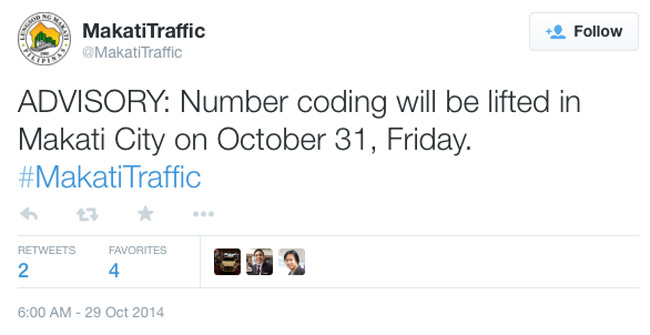 Makati Traffic on Twitter