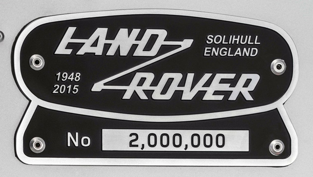 Land Rover Defender 2,000,000th unit