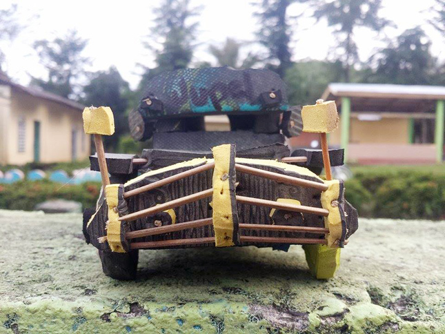 11-year-old Jupel’s toy vehicles from discarded flip-flops