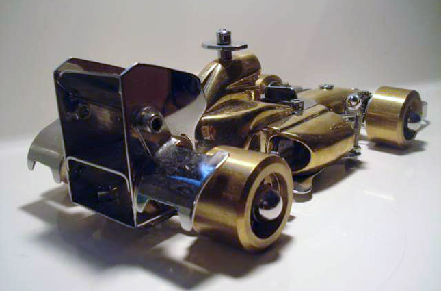 Steel-and-brass Formula 1 scale model