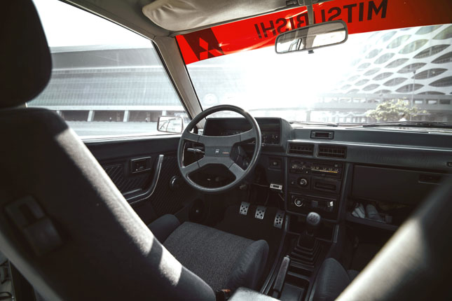 Interior of a 1987 Mitsubishi Lancer GT, also known as the ‘Lancer box-type’ in the Philippines