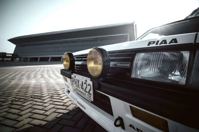 Headlamps and foglights of a 1987 Mitsubishi Lancer GT, also known as the ‘Lancer box-type’ in the Philippines