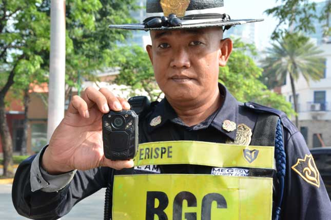 Bonifacio Global City traffic marshal's body camera
