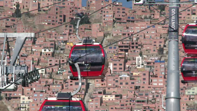 Cable cars in Bolivia