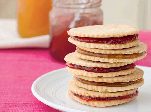 Jam Biscuit Sandwiches