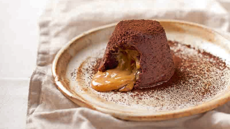 A twist on the no-bake chocolate cake recipe: oven toaster chocolate espresso lava cake 