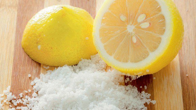 Salt And Lemon Juice clean metal