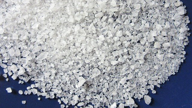 Rock salt have the largest granules compared to table salt, kosher salt, or sea salt.