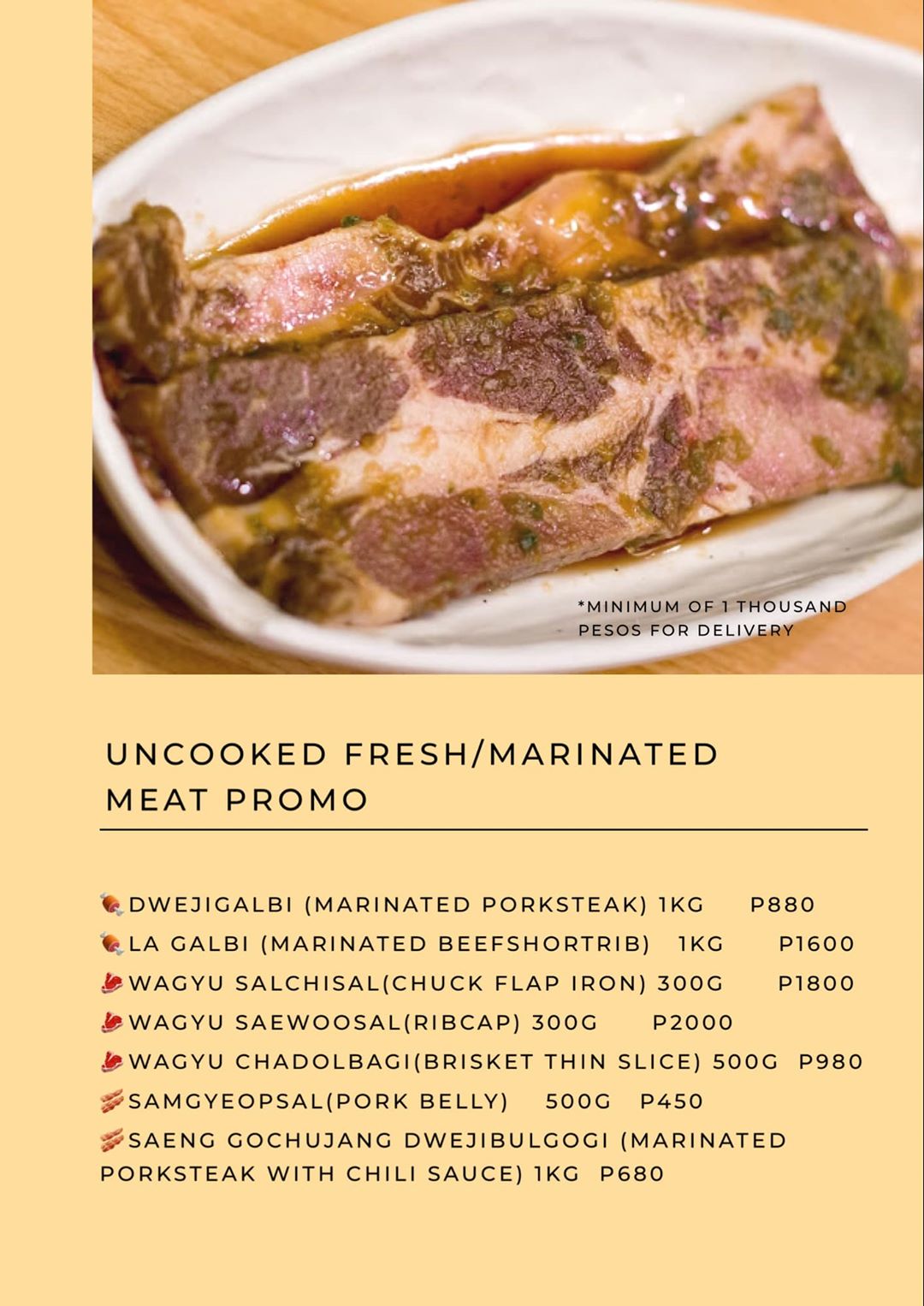 Uncooked fresh/marinated meat promo from Soga Miga
