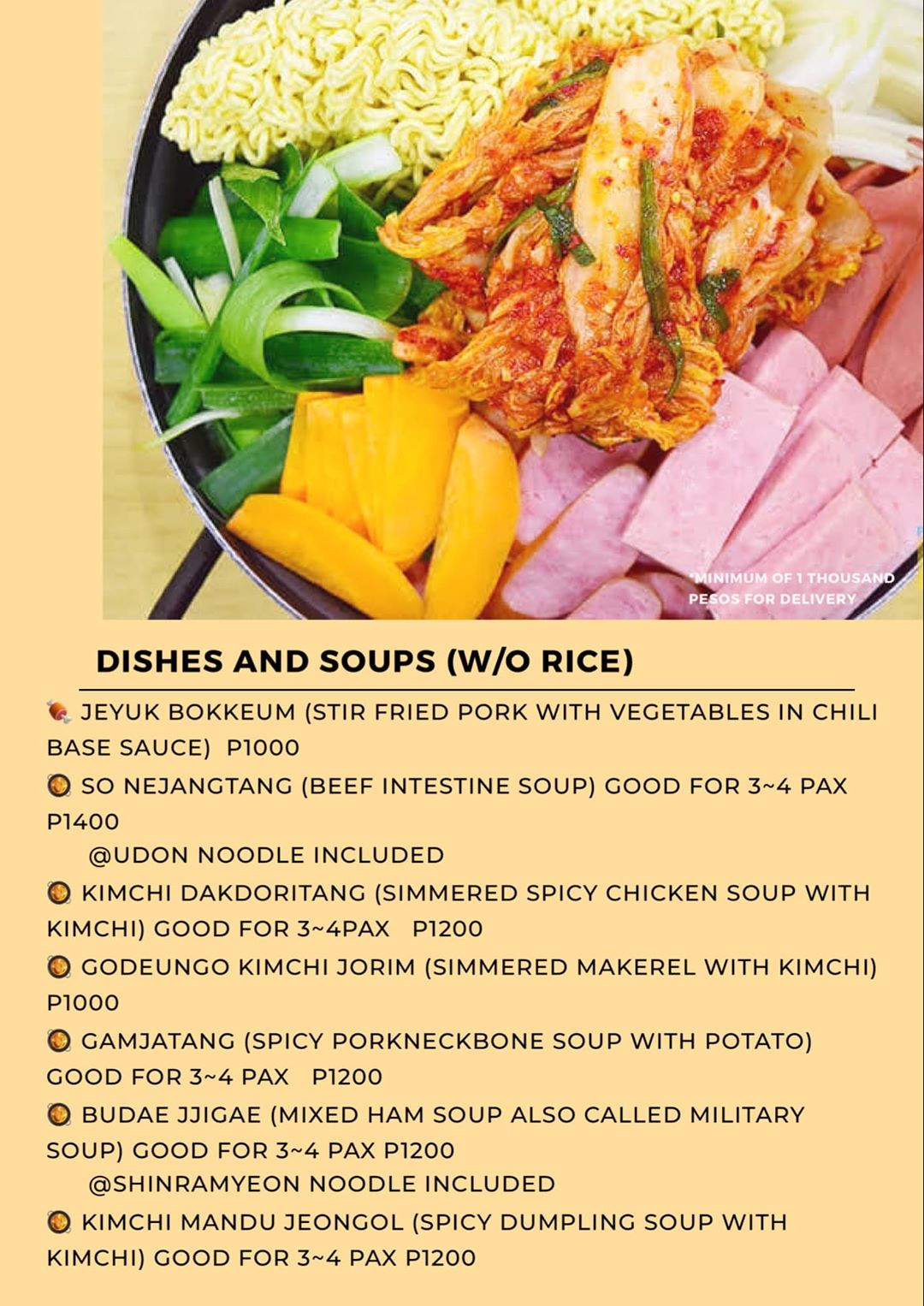 Soga Miga dishes and soups
